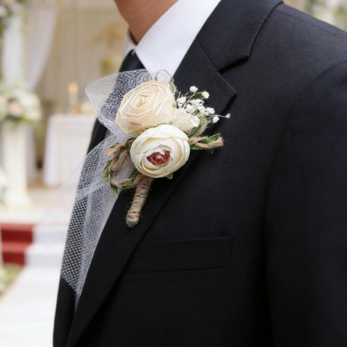Corsage poignet soie fait - , main