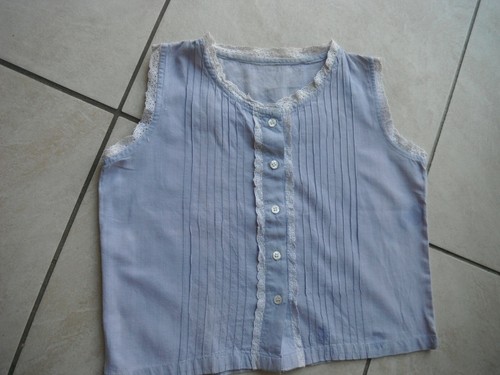 Corsage sans manche bleu - sans,